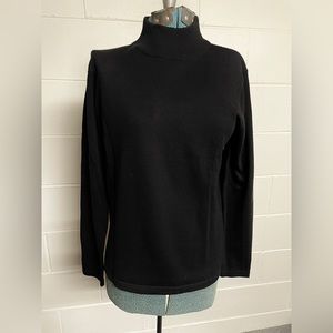 Casual Corner Women's black mid-weight mock neck sweater